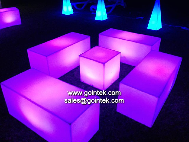 Banco Luminoso al Aire Libre para la Familia/Bar/Fiesta Muebles creativos sillas Coloridas JIAWEIYZ Taburete Iluminado con LED Luces Decorativas Muebles de Bar 